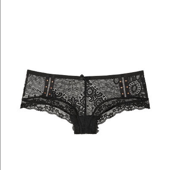 New VS VERY SEXY Embellished Cheeky Panty Black - Picture 3 of 5